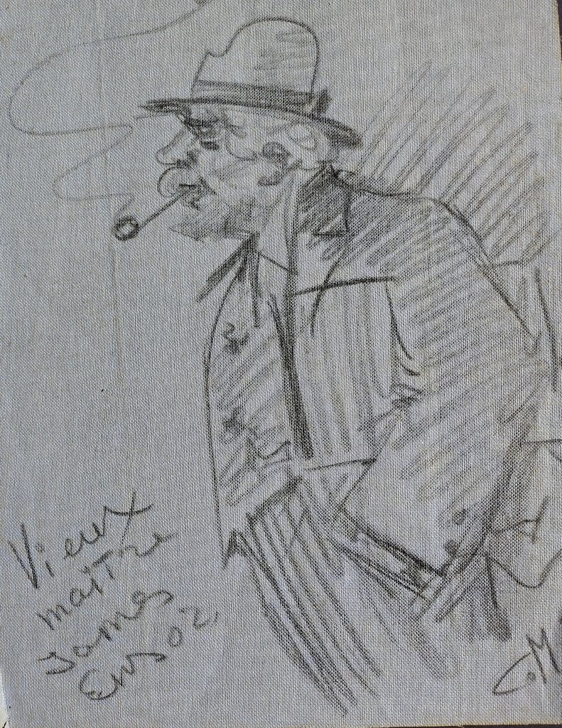 Tekening James Ensor, Overige technieken, Portret, Ophalen of Verzenden, 34 cm