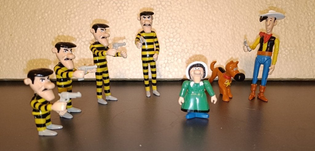 verzameling speelfiguren van Lucky Luke en de Daltons, Verzamelen, Ophalen of Verzenden, Gebruikt