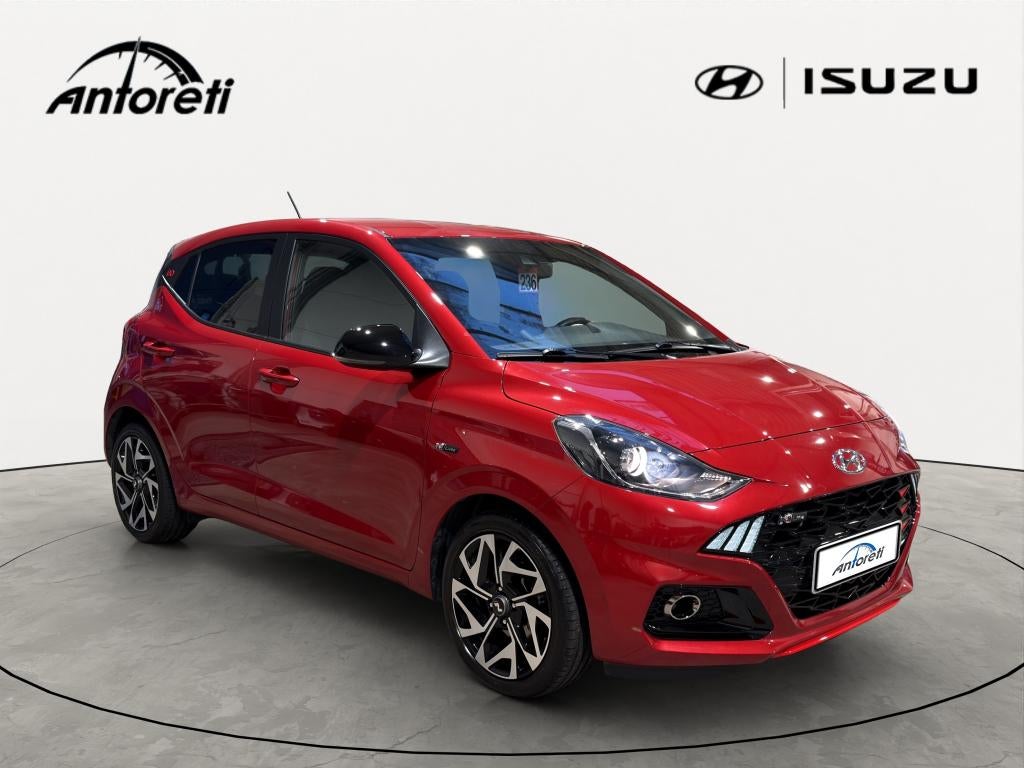 Hyundai  i10 1.0 T-GDi Sky N-Line, Auto's, Hyundai, Voorwielaandrijving, Stof, USB, Zwart