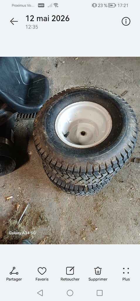 Paire de roues arrière mtd tracteur tondeuse, Jardin & Terrasse, Tondeuses autoportées, Enlèvement, Comme neuf, Fonction de mulching