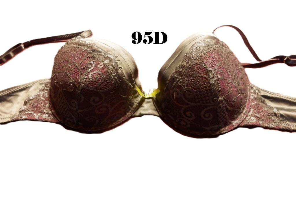 (33) -soutien gorge femme t.95D gris bordeaux, Ophalen of Verzenden, Grijs, BH