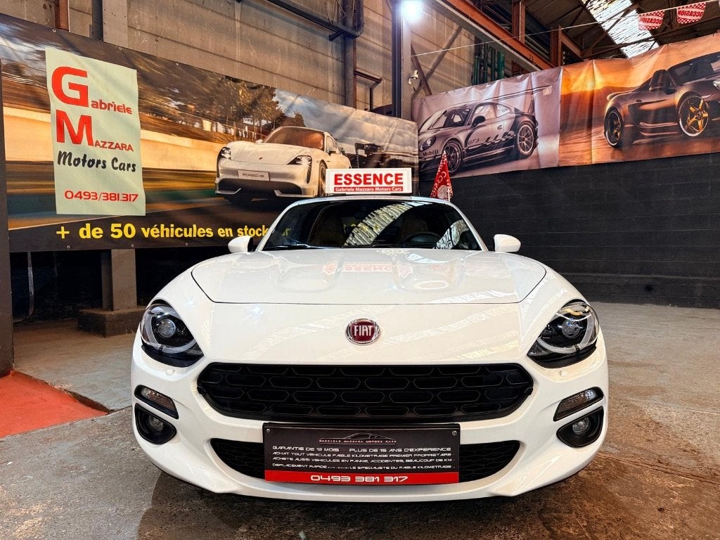 Fiat 124 Spider 1.4i Lusso Cuir Xénon LED, Auto's, Dealer onderhouden, Euro 6, Cabriolet, Wit
