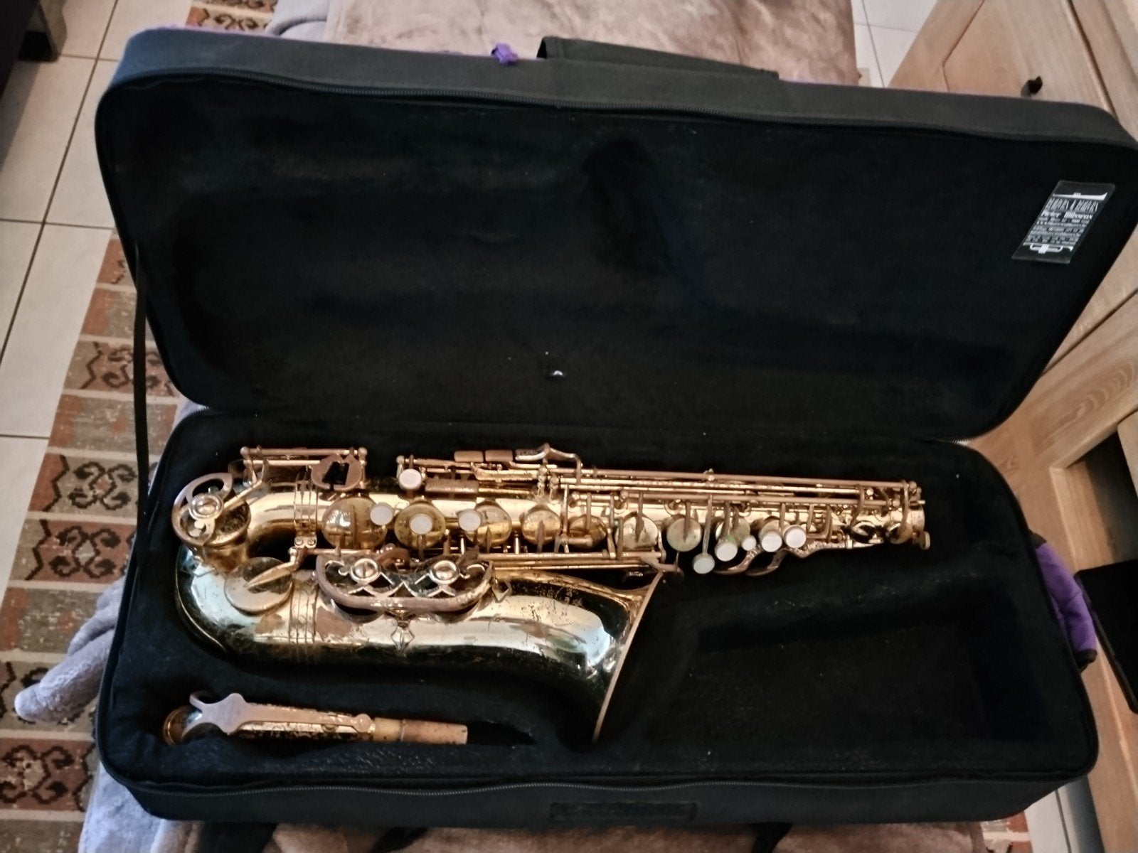 Authentieke Vintage Evette (Buffet Crampon) Altsaxofoon, Ophalen of Verzenden, Gebruikt, Alt, Met koffer