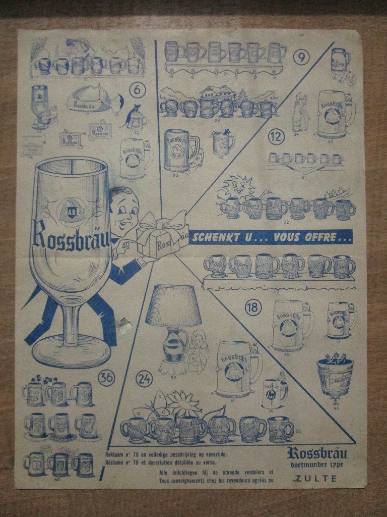 oude Rossbräu reclame, Ophalen of Verzenden, Gebruikt, Overige typen