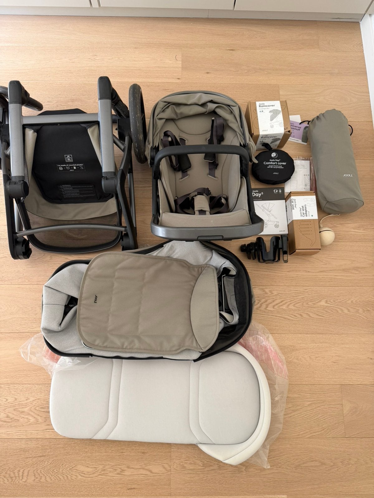 Joolz day5 sage green met alle accessoires, Ophalen, Zo goed als nieuw, Kinderwagen