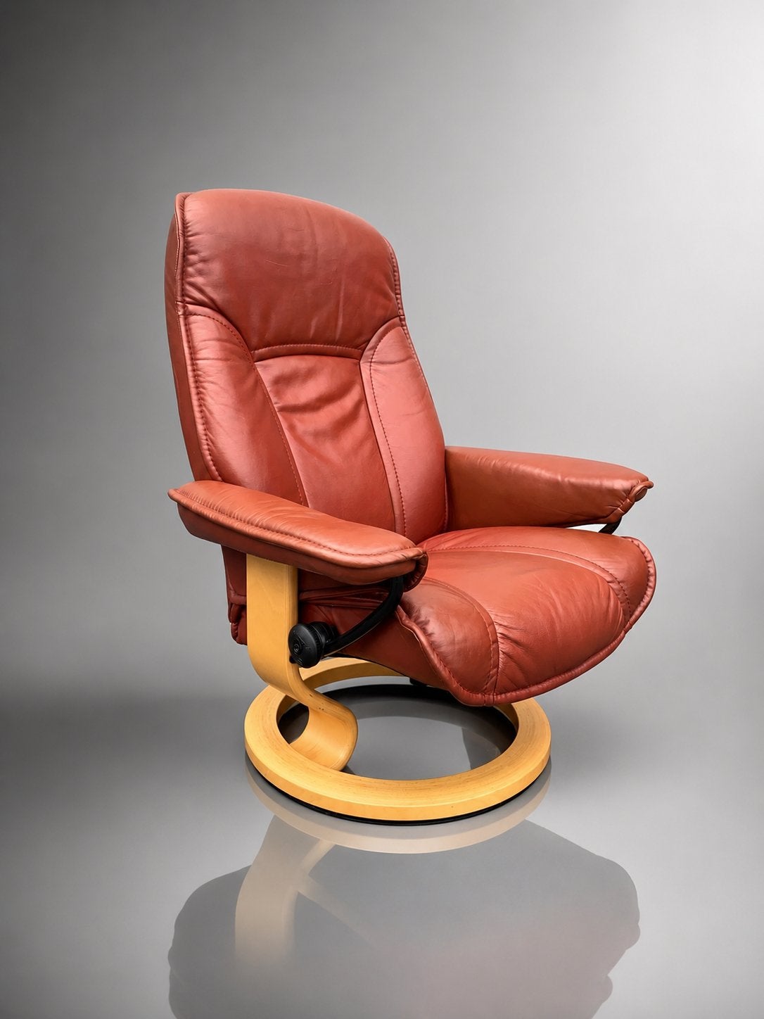Fauteuil inclinable Neat Stressless en cuir véritable, Enlèvement ou Envoi, Comme neuf, Cuir