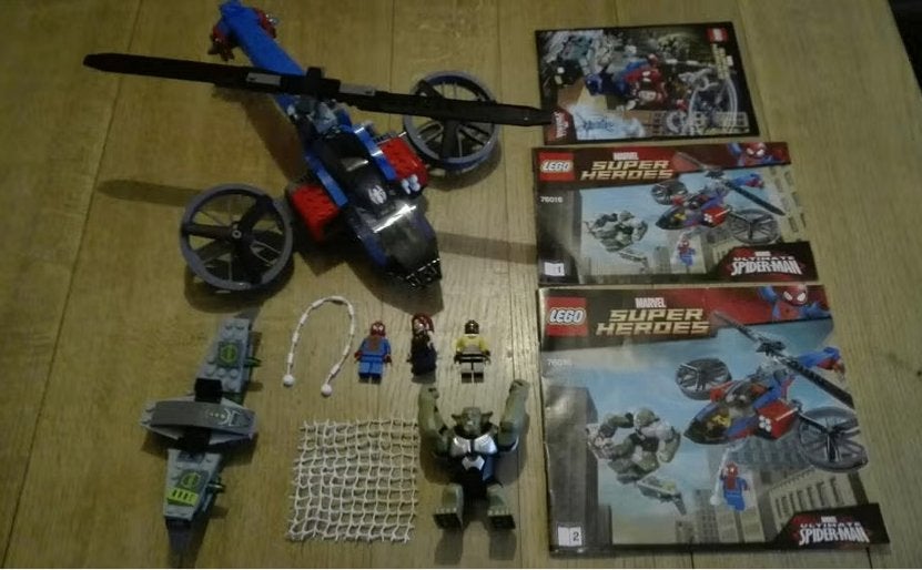 Lego Marvel Super Heros Spider-Helicopter Rescue 76016 cplt, Ophalen of Verzenden, Zo goed als nieuw, Overige merken