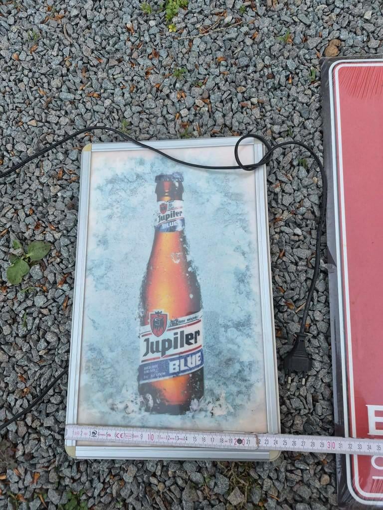 Jupiler Blue lichtbord, Ophalen, Gebruikt, Reclamebord, Plaat of Schild, Jupiler