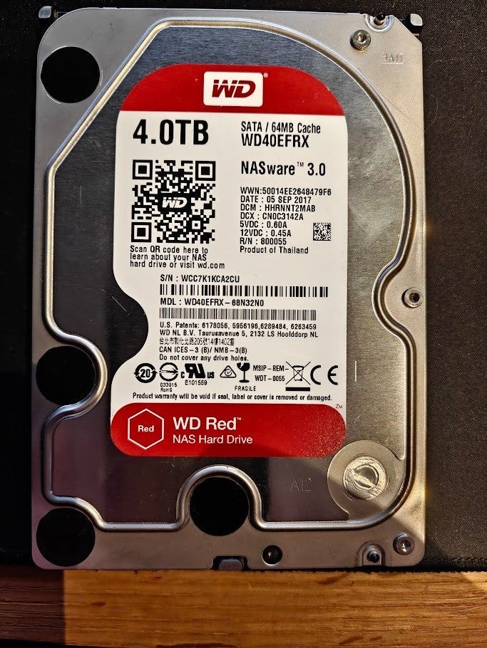 WD Red 4To NAS HDD CMR – SMART bon, Informatique & Logiciels, HDD, Interne, Utilisé, WD (Western Digital)