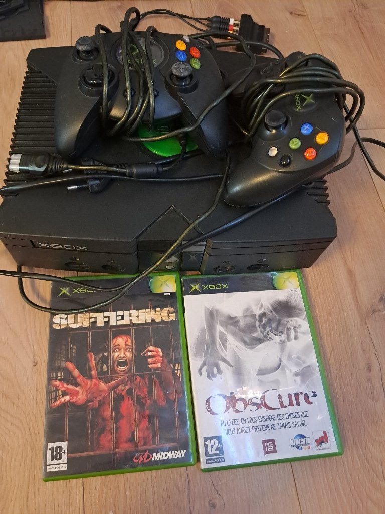 Xbox, Enlèvement, Utilisé, Avec 2 manettes, Avec jeux