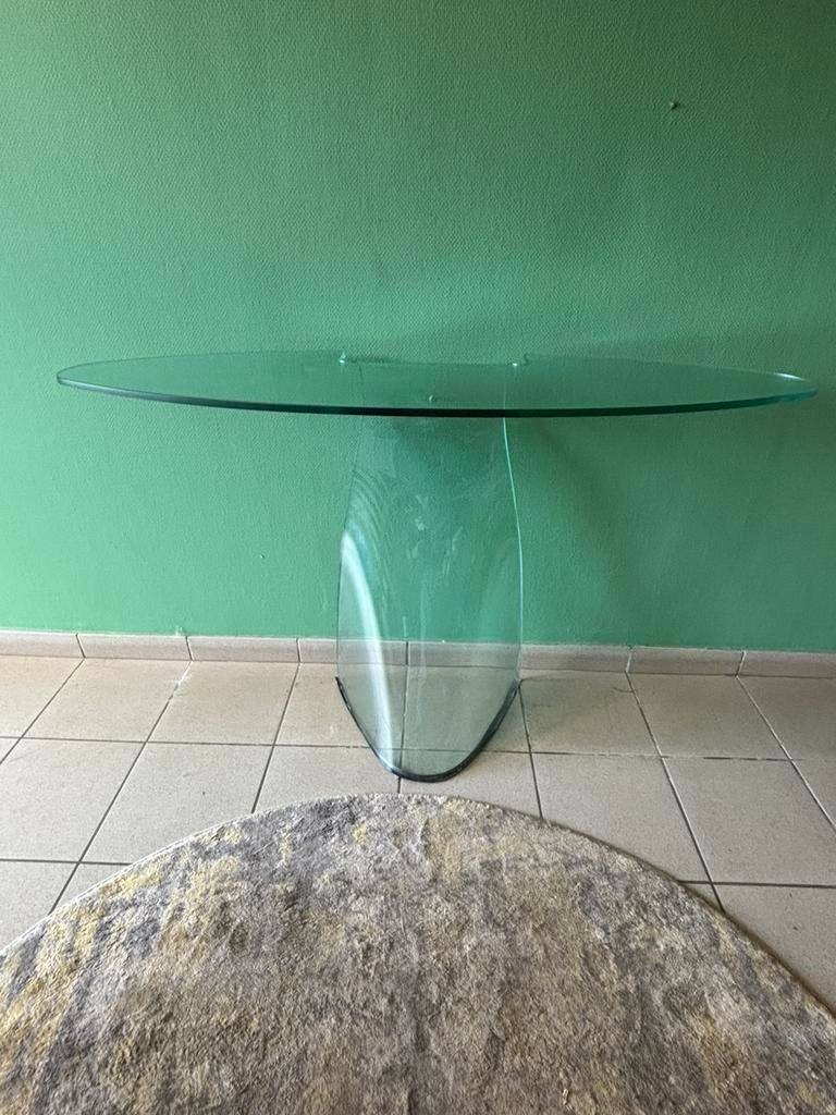 Console en verre FIAM Italia — Design vintage, Maison & Meubles, Enlèvement, Comme neuf, Verre