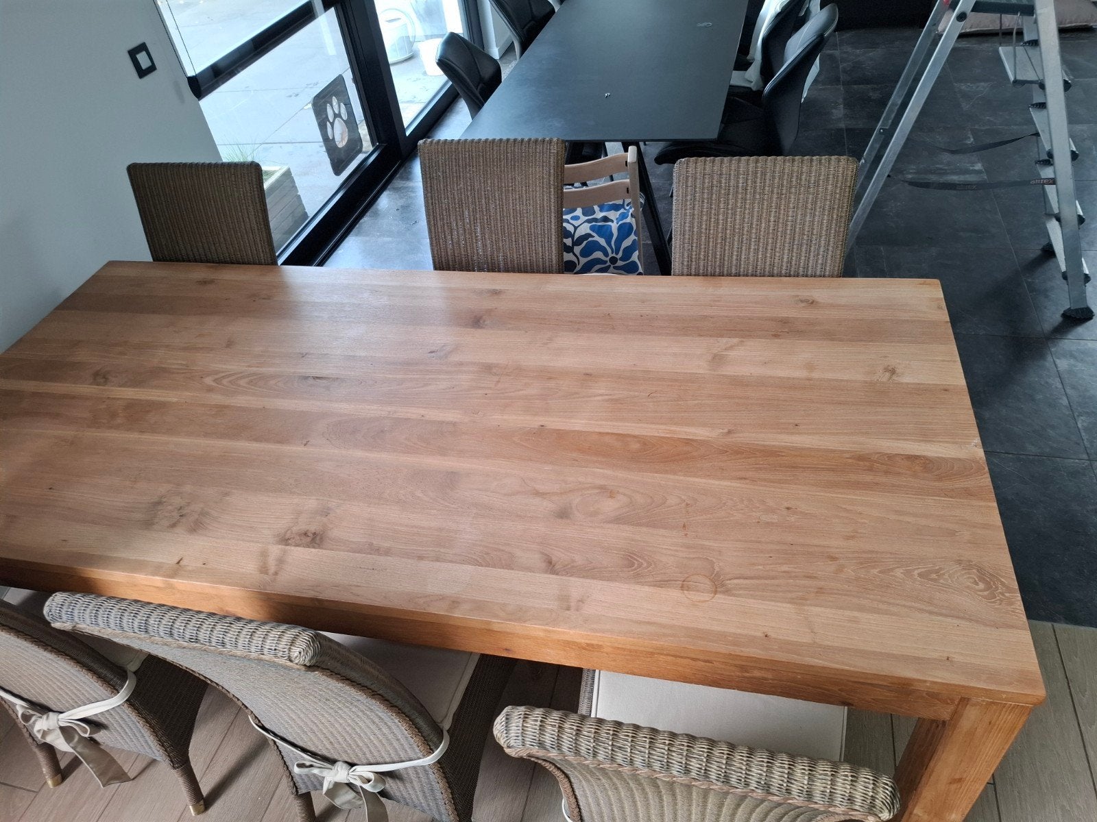 teak tafel eerste keuze plus 6 stoelen, Huis en Inrichting, Ophalen, Zo goed als nieuw, 4 tot 6 stoelen