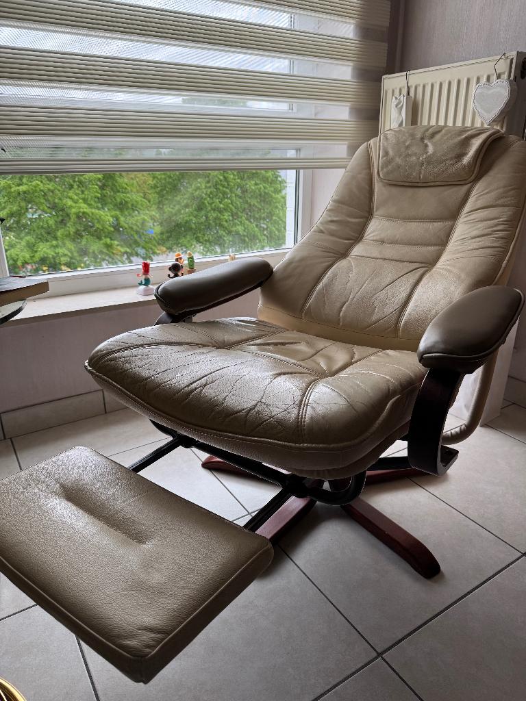 FAUTEUIL RELAX, Ophalen, Leer, Gebruikt, 75 tot 100 cm