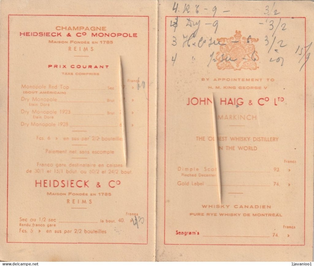 Cinzano-John Haig Whisky, Seagram's Adet Cognac, Boot's Gin, Verzamelen, Ophalen of Verzenden