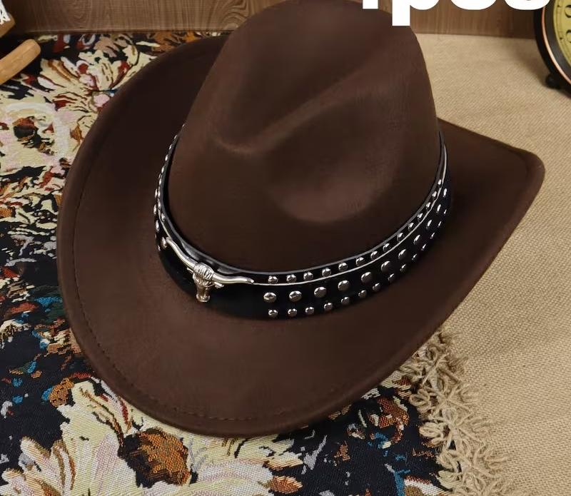 Cowboyhoed Metallic Dubbelgeknoopte Stierenkop Riem (Nieuw), Ophalen of Verzenden, Nieuw, Hoed