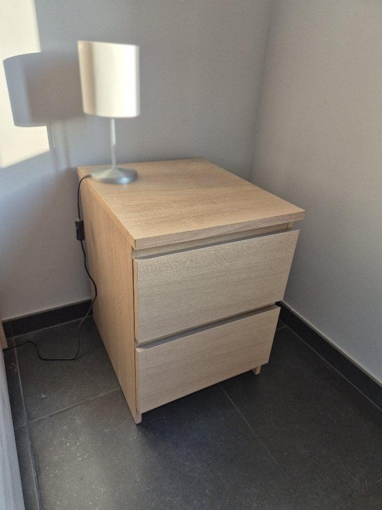 Nachtkastje (IKEA MALM) bruin hout, Huis en Inrichting, Slaapkamer | Nachtkastjes, Ophalen, Minder dan 45 cm, 55 tot 70 cm, Zo goed als nieuw