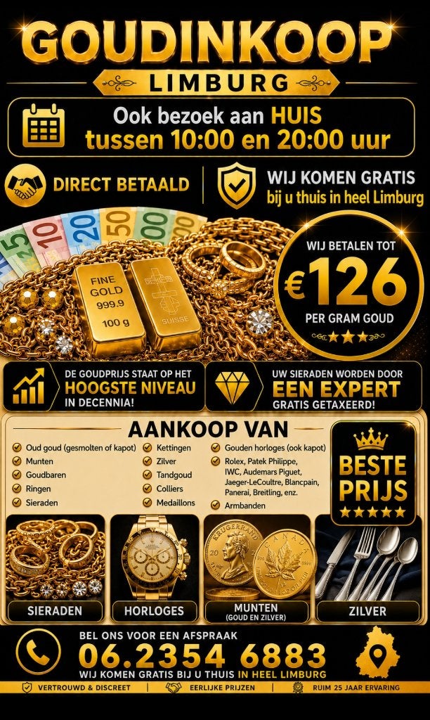 Inkoop verkopen Goud Limburg Hasselt, Genk Maasmechelen As, Timbres & Monnaies, Métaux nobles & Lingots, Enlèvement, Or