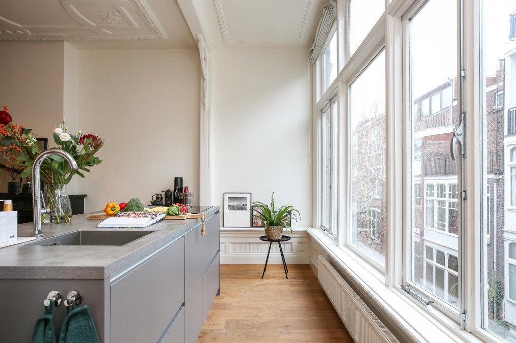 ✨ CUISINE GRIS ONYX AVEC ÎLOT ET APPAREILS ÉLECTROMÉNAGERS ✨, Maison & Meubles, Synthétique, Gris, Enlèvement ou Envoi, Sans poignée