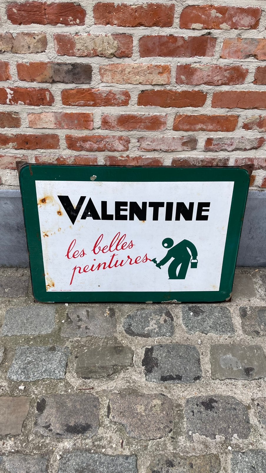 Emaille bord Valentine., Ophalen of Verzenden, Gebruikt, Reclamebord