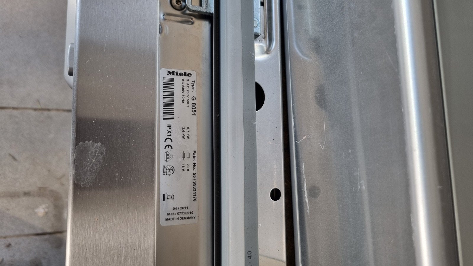 Lave vaisselle industriel Miele G8051, Ophalen, Minder dan 85 cm, Nieuw, Inbouw