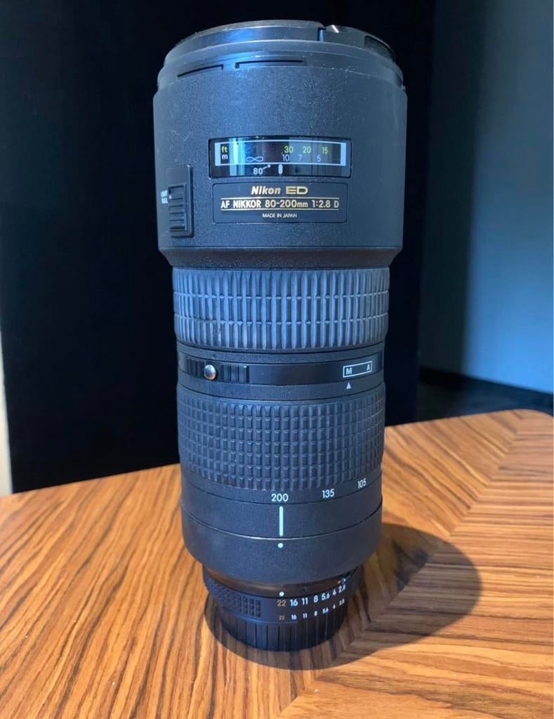 NIKON ED AF Nikkor 80-200 mm 1:2,8 D, Audio, Tv en Foto, Ophalen, Zo goed als nieuw, Accessoires