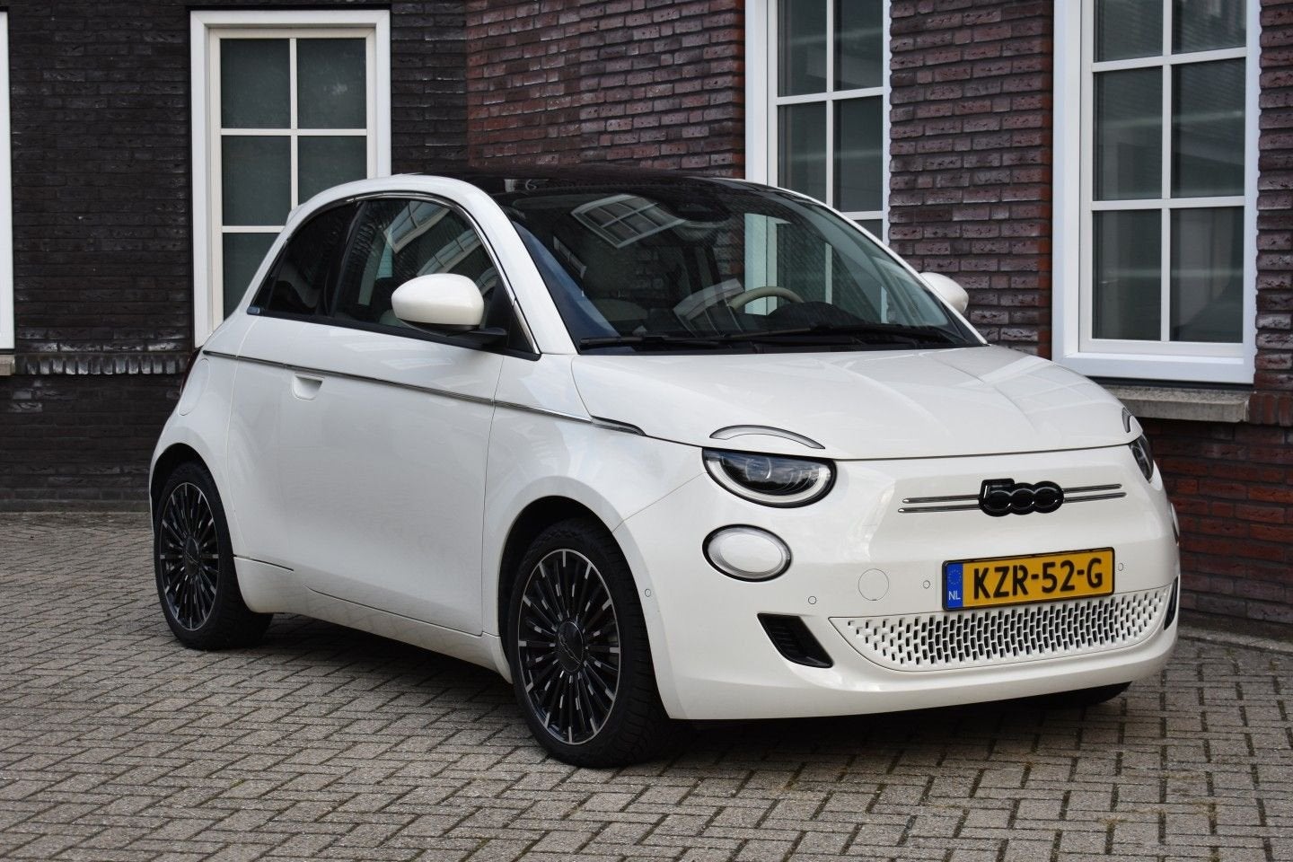 Fiat 500e 42KWh La Prima 3+1 /95% SOH/ Panoramadak/Leer/Acti, Autos, Achat, Entreprise, Automatique, Blanc