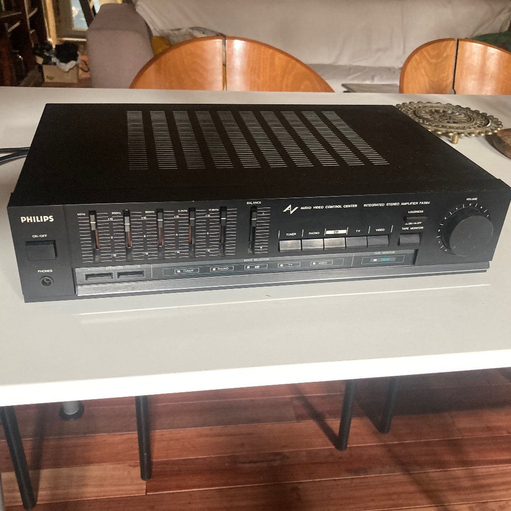 Philips FA564 geïntegreerde stereo versterker, Audio, Tv en Foto, Versterkers en Ontvangers, Ophalen, Gebruikt, Stereo