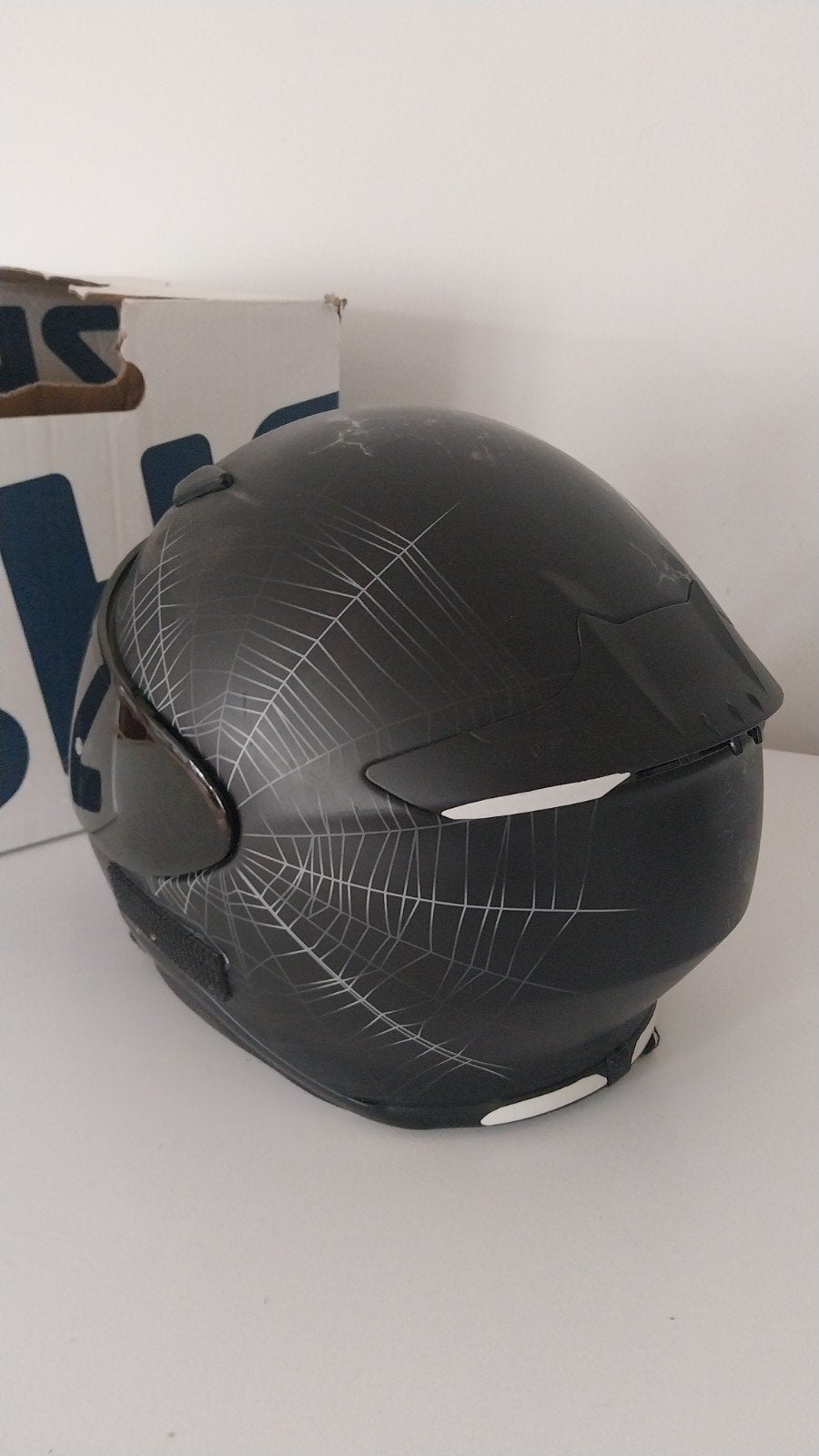 Shoei Helm Met Goud Visier, Fietsen en Brommers, Ophalen of Verzenden