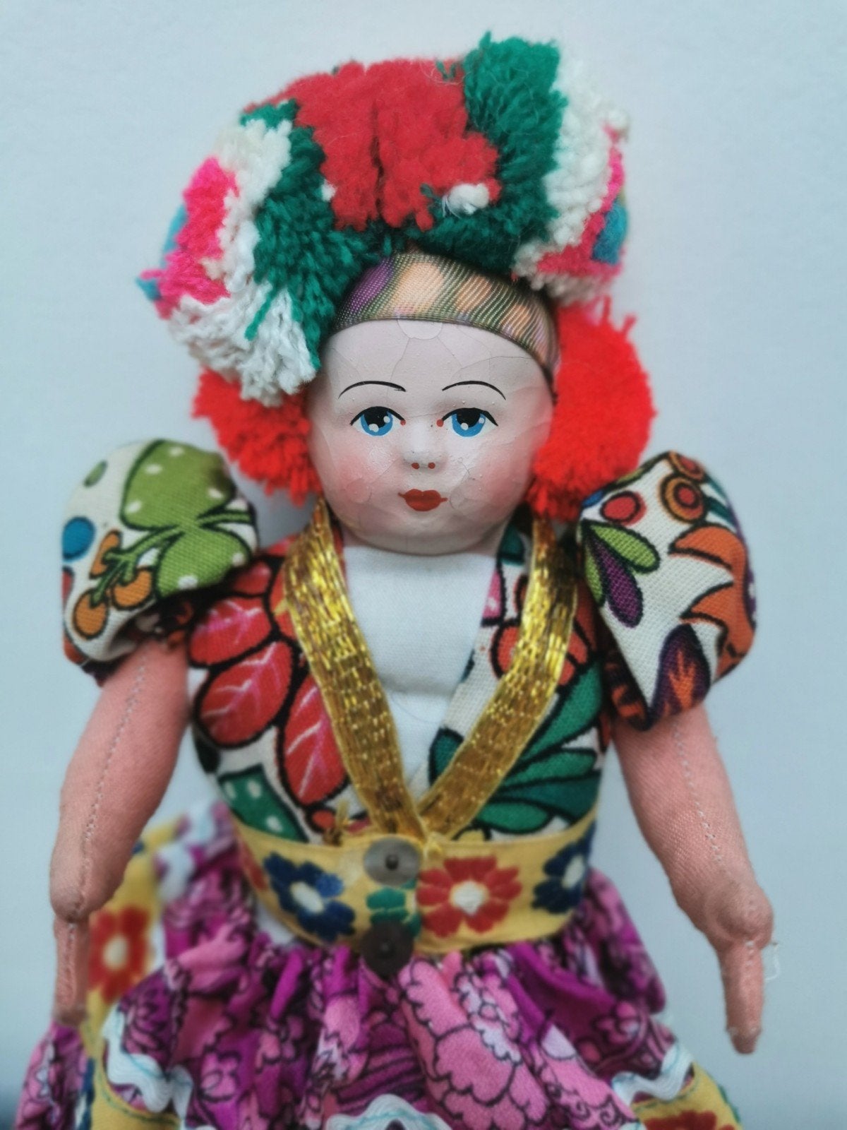 Heel mooie antieke lappen pop, Verzamelen, Poppen, Ophalen of Verzenden, Pop