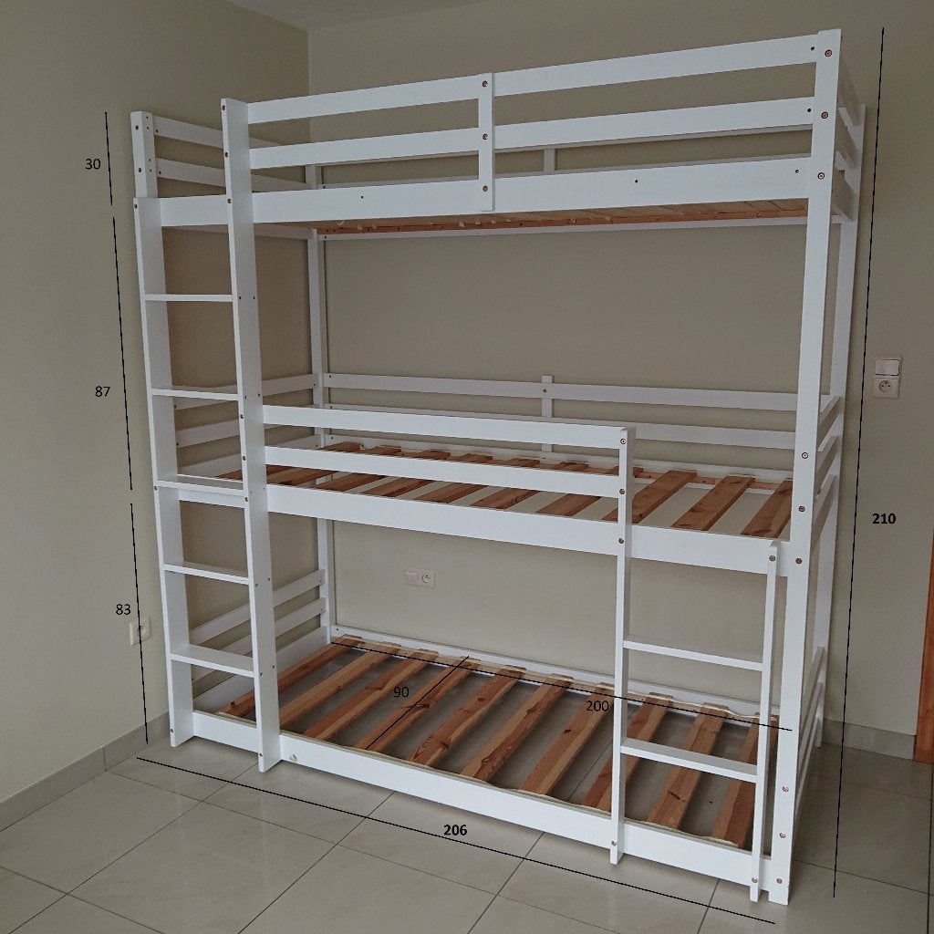 3 stapelbed slaapkamer, Huis en Inrichting, Ophalen, Gebruikt, 90 cm, 200 cm