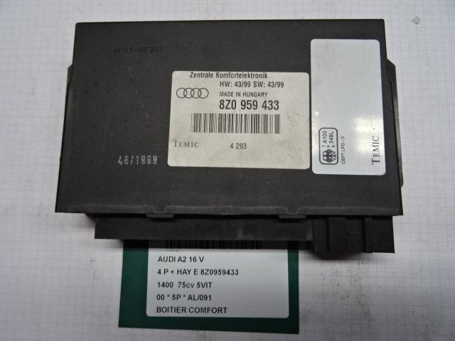 ORDINATEUR GESTION CONFORT Audi A2 (8Z0) (8Z0959433), Utilisé, Audi