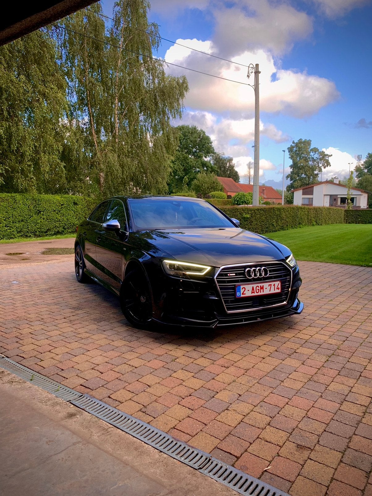 Audi A3 S-line limousine 2.0tdi (Euro-6b), Auto's, Euro 6, 4 cilinders, Zwart, Leder