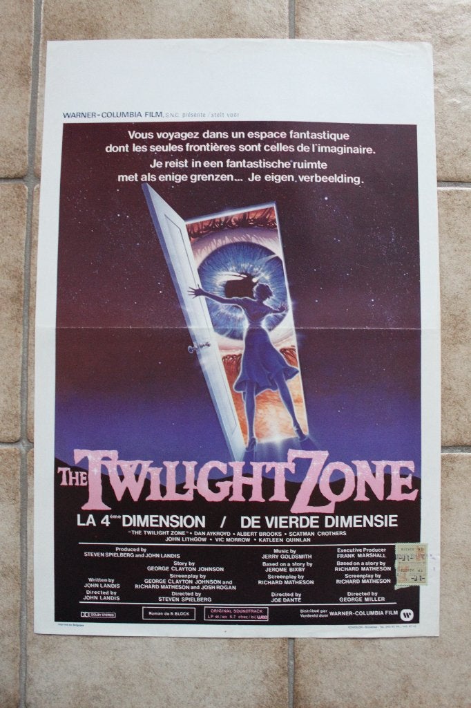filmaffiche Twilight Zone 1983 Steven Spielberg filmposter, Enlèvement ou Envoi, Rectangulaire vertical, A1 jusqu'à A3, Comme neuf