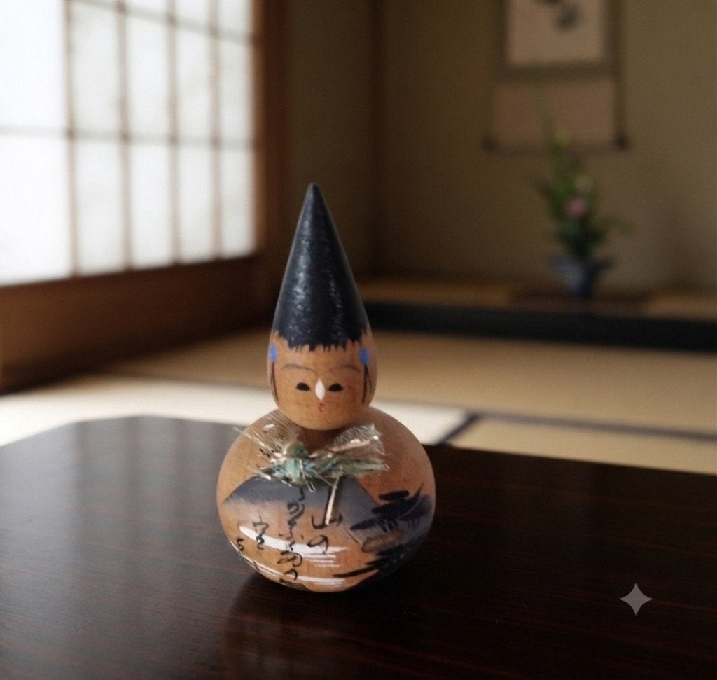 Vintage gesigneerde Arima-Fude kokeshi, Antiquités & Art, Art | Art non-occidental, Enlèvement ou Envoi, Japon, Bois, Peint