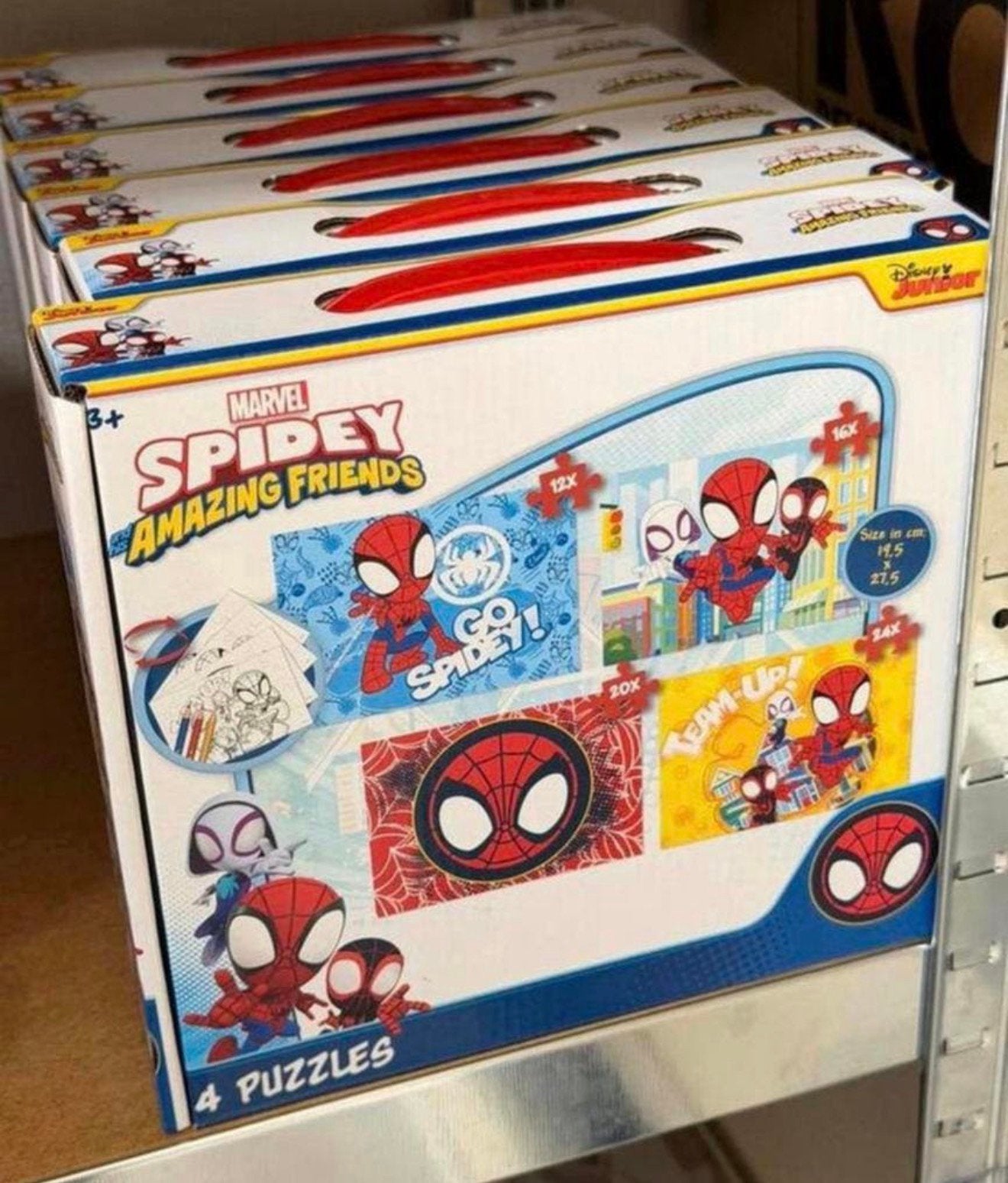 Disney Junior Marvel Spidey + his Amazing Friends 4 PUZZELS, Ophalen of Verzenden, 10 tot 50 stukjes, Nieuw, 2 tot 4 jaar