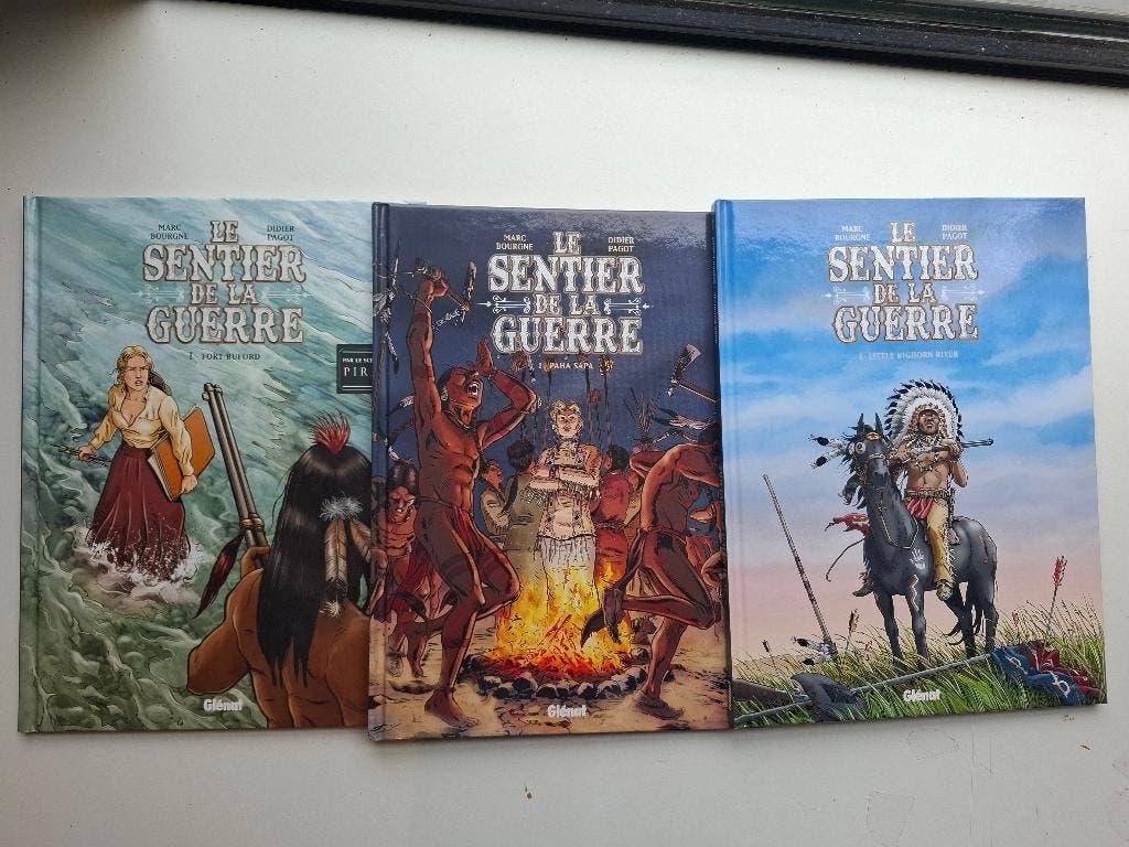 LE SENTIER DE LA GUERRE TOMES 1 à 3 TTBE GLENAT TOUS EO, Livres, Série complète ou Série, Enlèvement ou Envoi, Comme neuf
