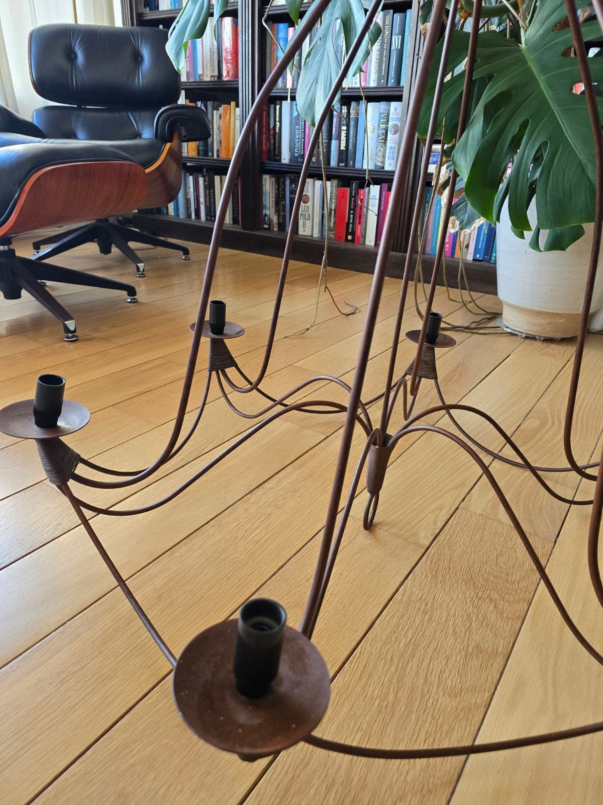 Sfeervolle Landelijke Kroonluchter / Hanglamp, Antiek en Kunst, Ophalen, Overige materialen