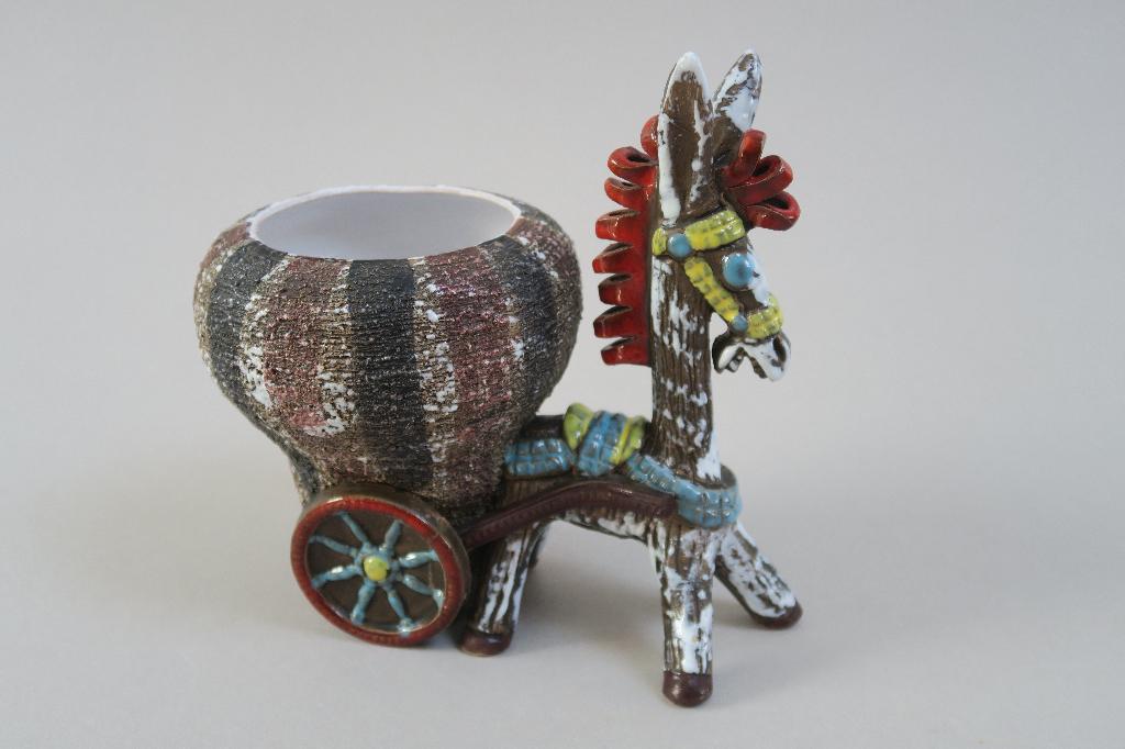 Vase ou Cache pot vintage en céramique Fratelli Fanciullacci, Enlèvement ou Envoi