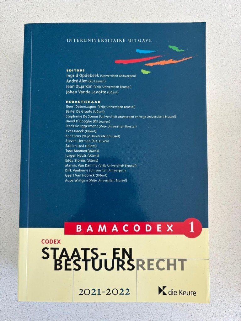 BAMACODEX 2021 - 2022 (BUNDEL) (4 CODEXEN), Boeken, Overige wetenschappen, Die keure, Ophalen of Verzenden, Zo goed als nieuw