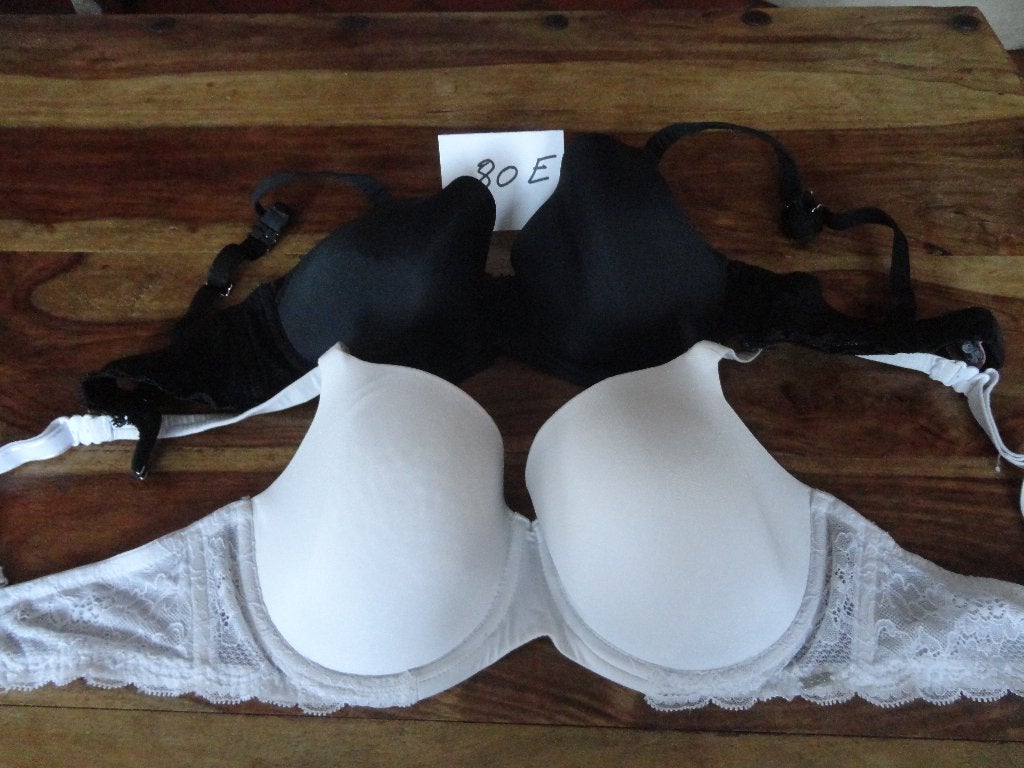 2 B.H.'s Hunkenmoller 80E, Hunkemöller, Enlèvement ou Envoi, Blanc, Soutien-gorge