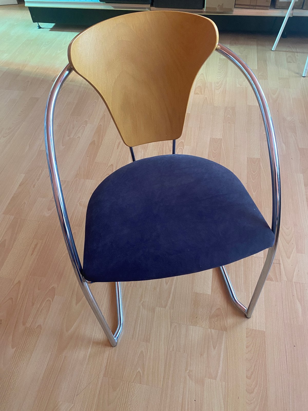 Paire de chaises postmodernes - Attribuées à Effezeta, Maison & Meubles, Deux, Enlèvement, Utilisé, Bleu