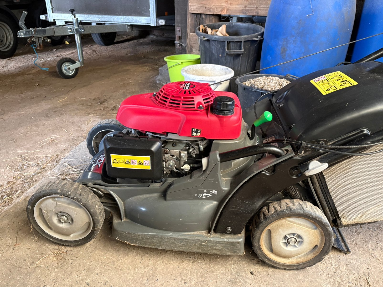 Honda grasmaaier HRX 476, Enlèvement, Comme neuf, Bac de ramassage