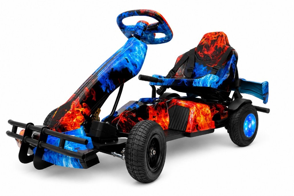 Go kart Elektrische skelter met vlammenprint go kart, Ophalen of Verzenden, Nieuw, Overige typen