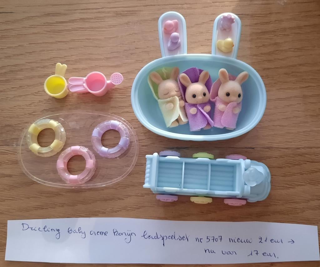 Triplets en forme de lapin crème Sylvanian Families 5707 ave, Enlèvement ou Envoi