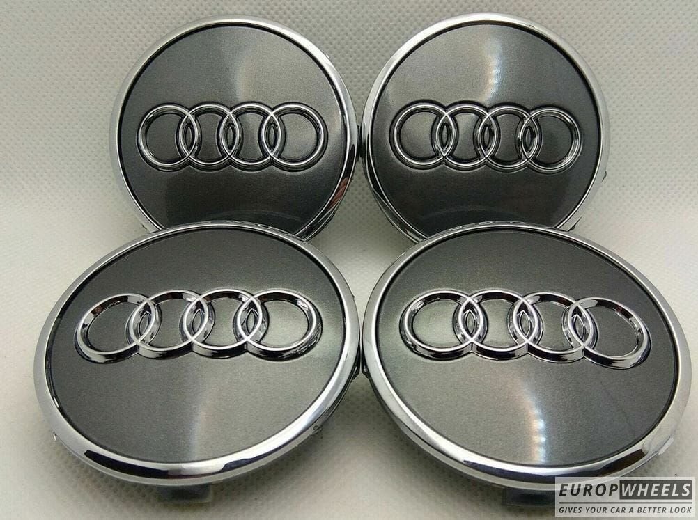 AUDI Logo naafdoppen ø 61 mm 4M0601170 Naafkap Grijs, Auto-onderdelen, -, Verzenden, -, Nieuw
