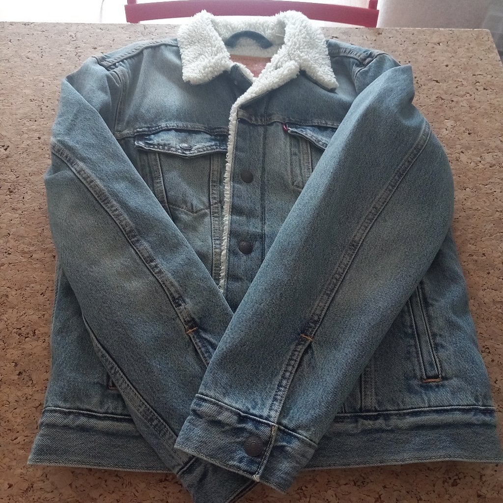 Levi's Gevoerd Jeansvest (met Wol) maat S, Vêtements | Femmes, Vestes | Hiver, Enlèvement ou Envoi, Comme neuf, Taille 36 (S)