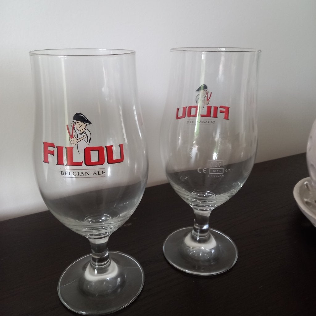 Filou bierglazen 6stuks., Collections, Marques de bière, Enlèvement