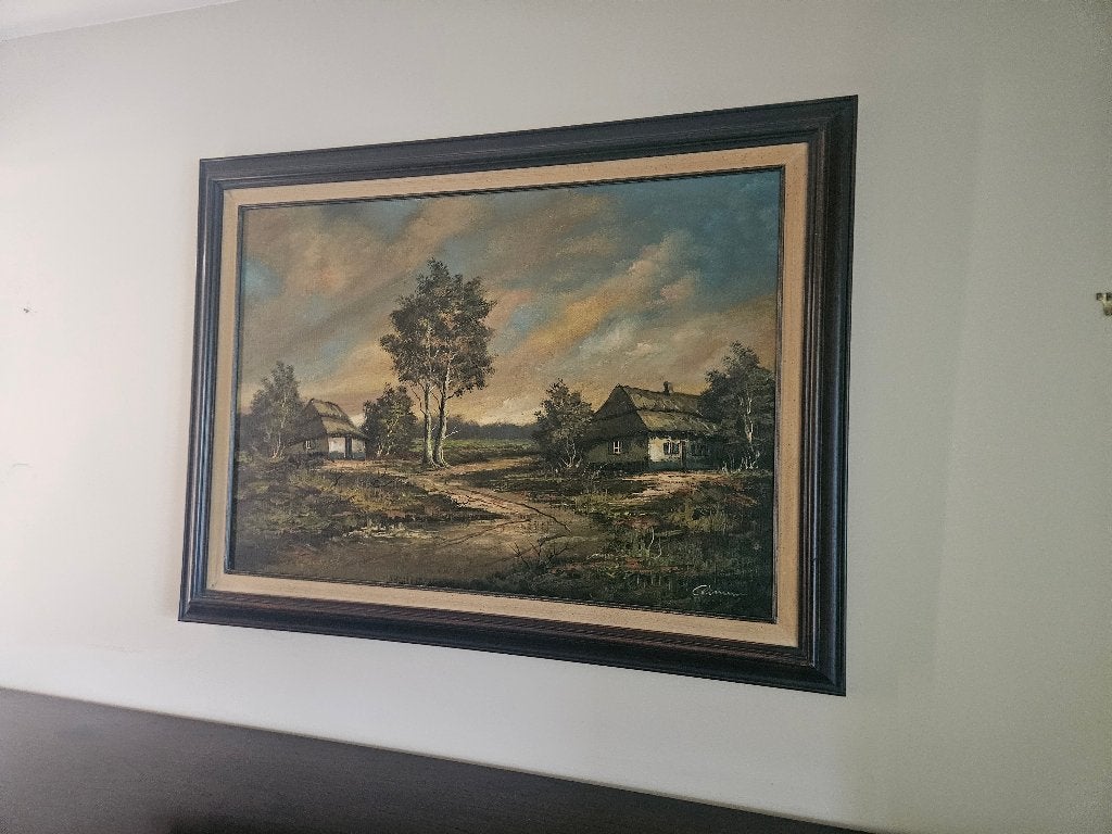Klassieke Schilderij in Kader, Peinture à l'huile, Paysage, Enlèvement, Toile