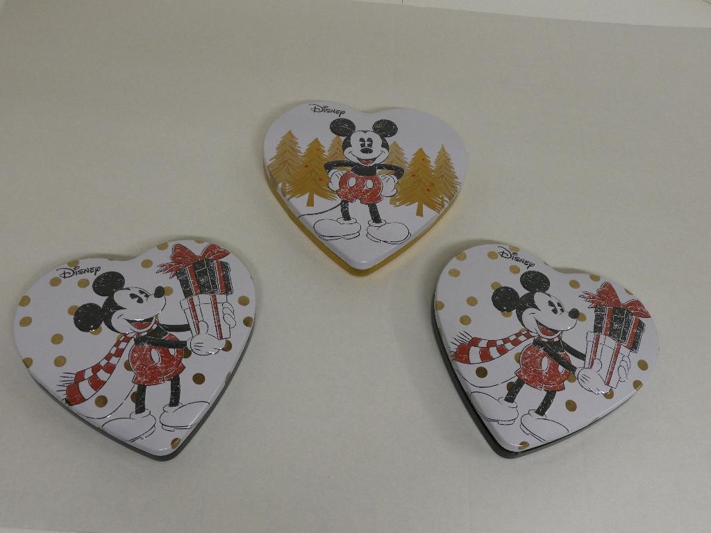 Mickey Mouse Blikken Dozen , 3 stuks., Enlèvement ou Envoi, Mickey Mouse, Comme neuf, Autres types