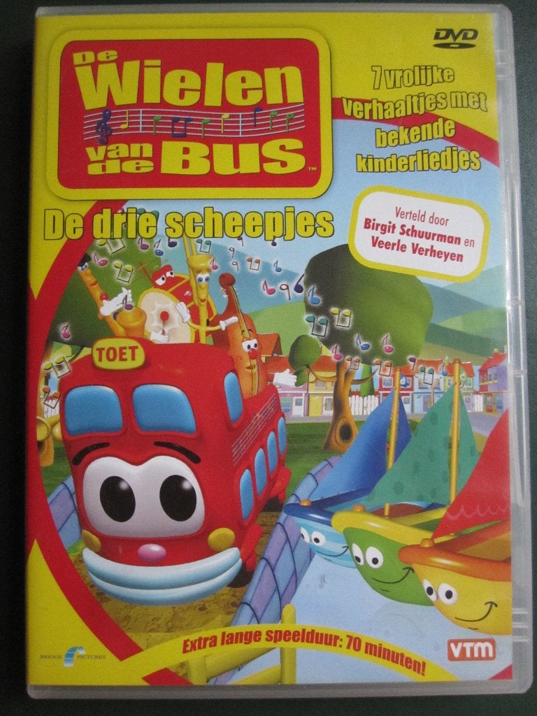 De wielen van de bus - De drie scheepjes, Cd's en Dvd's, Alle leeftijden, Tv-serie, Zo goed als nieuw, Educatief